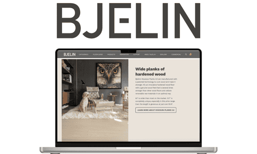 For more information on BJELIN Hardened Wood flooring products, visit their website at https://us.bjelin.com/en/